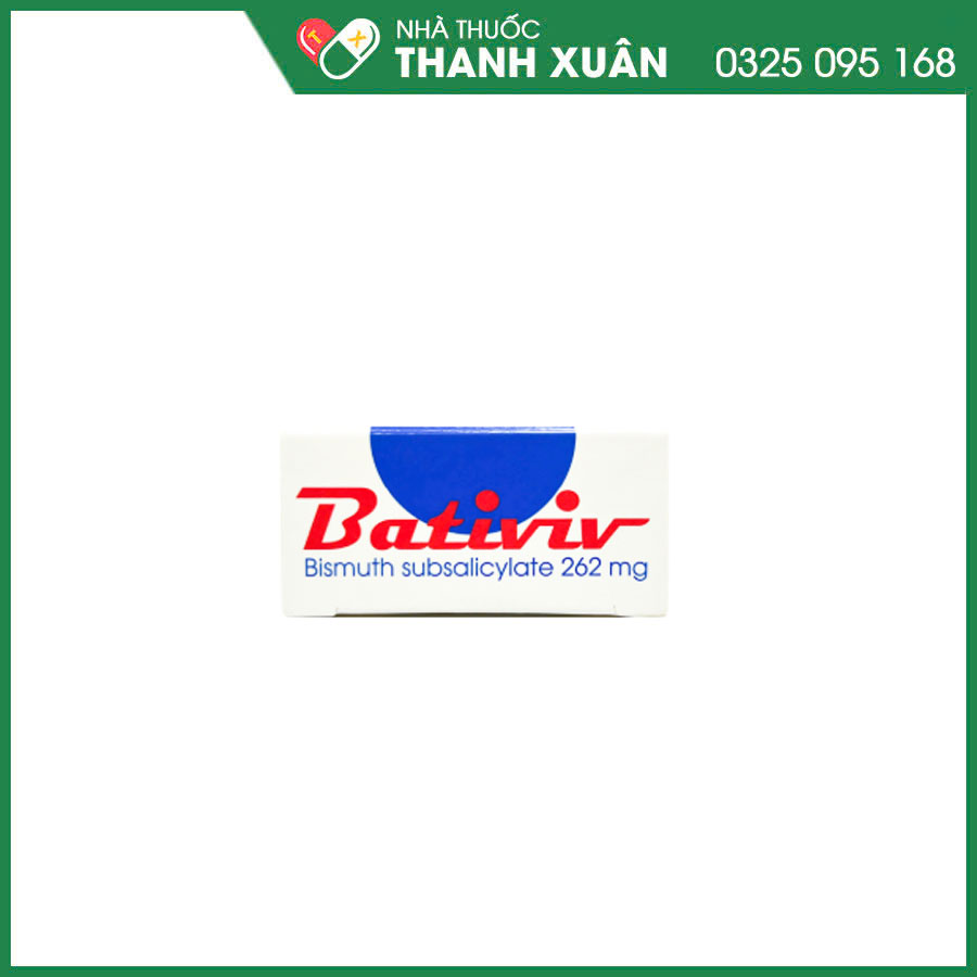 Bativiv thuốc kiểm soát tiêu chảy, hỗ trợ điều trị H. pylori, loét dạ dày và giảm triệu chứng khó tiêu
